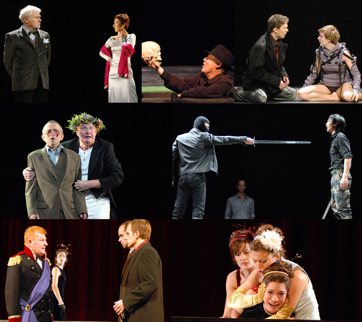 Collage Theaterstücke Hamlet und Lear